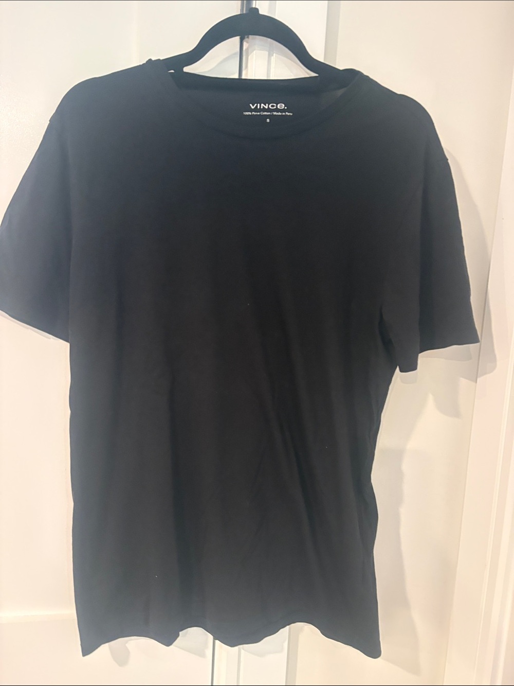 Vince Men’s Black Short-Sleeve Crew Neck Tee Shirt Size Small